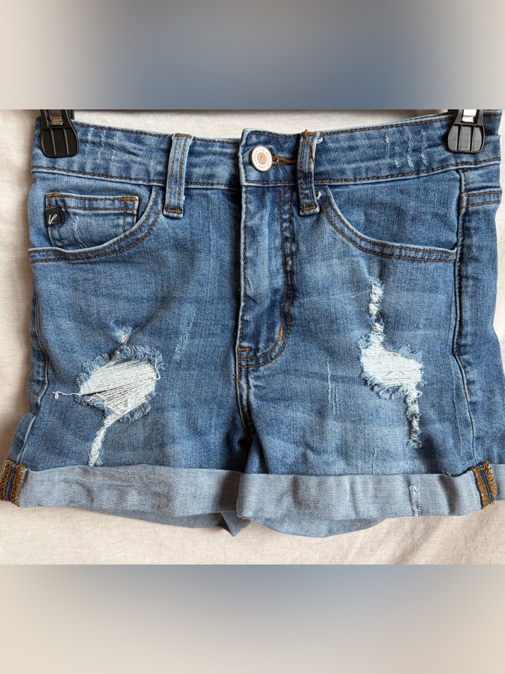 KanCan Blue Distressed Women's Jean Shorts